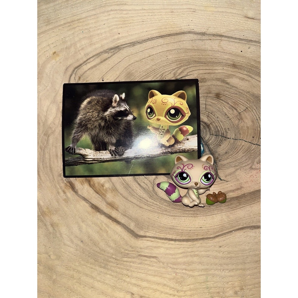 Littlest Pet Shop Postcard Pet Raccoon #1354